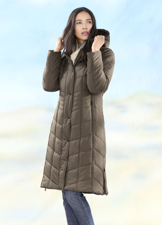 Wintermäntel - Mantel mit Reißverschluss-Seitenschlitzen Ansicht 2 Wintermäntel - Mantel mit Reißverschluss-Seitenschlitzen, in Größe 038 bis 056, in Farbe KAFFEEBRAUN Ansicht 2