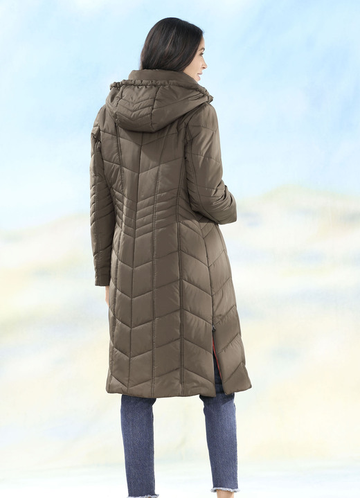 Wintermäntel - Mantel mit Reißverschluss-Seitenschlitzen Ansicht 3 Wintermäntel - Mantel mit Reißverschluss-Seitenschlitzen, in Größe 038 bis 056, in Farbe KAFFEEBRAUN Ansicht 3