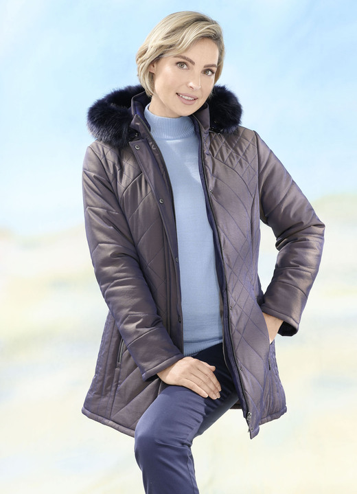 Jacken & Mäntel - Jacke mit saphirblauem Schimmer, in Größe 038 bis 054, in Farbe BRAUN / SAPHIR Ansicht 3