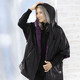 Jacken & Mäntel - Funktions-Wendecape im Oversized-Look – Farbe AMETHYST-SCHWARZ – Ansicht 3 Jacken & Mäntel - Funktions-Wendecape im Oversized-Look, in Größe L bis XXL, in Farbe AMETHYST-SCHWARZ – Farbe AMETHYST-SCHWARZ – Ansicht 3