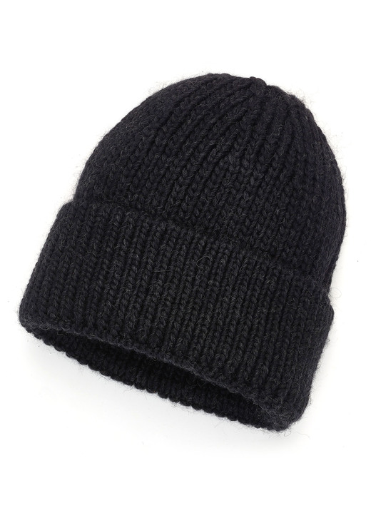 Mützen & Hüte - Trendige Damen-Mütze mit Umschlag, in Farbe SCHWARZ Ansicht 1