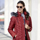 Winterjacken - Jacke mit abnehmbarem Kunstpelz-Besatz – Farbe GRANATROT – Ansicht 1 Winterjacken - Jacke mit abnehmbarem Kunstpelz-Besatz, in Größe 036 bis 054, in Farbe GRANATROT – Farbe GRANATROT – Ansicht 1