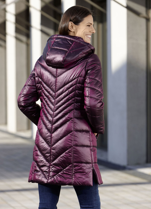 Wintermäntel - Kurzmantel mit Seitenschlitzen Ansicht 3 Wintermäntel - Kurzmantel mit Seitenschlitzen, in Größe 038 bis 060, in Farbe MARSALA Ansicht 3