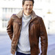 Lederjacken - Lederkurzjacke mit Webpelzbesatz – Farbe ANTIK COGNAC – Ansicht 2 Lederjacken - Lederkurzjacke mit Webpelzbesatz, in Größe 046 bis 060, in Farbe ANTIK COGNAC – Farbe ANTIK COGNAC – Ansicht 2