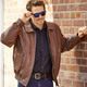 Lederblousons - Lederblouson in 3 Farben – Farbe COGNAC – Ansicht 3 Lederblousons - Lederblouson in 3 Farben, in Größe 025 bis 110, in Farbe ANTIK BORDEAUX – Farbe COGNAC – Ansicht 3