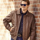 Lederblousons - Lederblouson in 3 Farben – Farbe COGNAC – Ansicht 1 Lederblousons - Lederblouson in 3 Farben, in Größe 025 bis 110, in Farbe ANTIK BORDEAUX – Farbe COGNAC – Ansicht 1