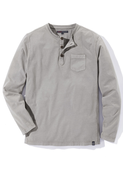 Shirts - Langarm-Shirt von „Paddock's“ in 3 Farben, in Größe 3XL (60) bis XXL (58), in Farbe GRAU Ansicht 1