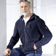 - Fleecejacke mit Kapuze, in Größe 3XL (58) bis XXL (56), in Farbe MARINE – Farbe MARINE – Ansicht 2