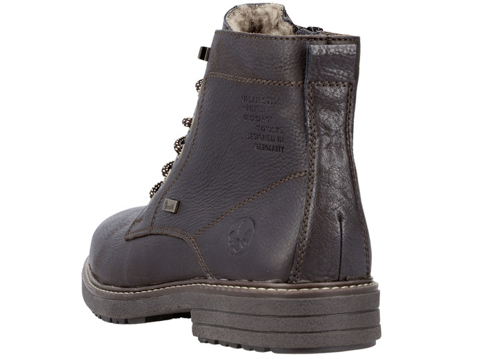 Stiefeletten - Rieker Schnür-Boot mit Warmfutter aus Lammfell und Plüschmaterial, in Größe 040 bis 047, in Farbe DUNKELBRAUN Ansicht 5