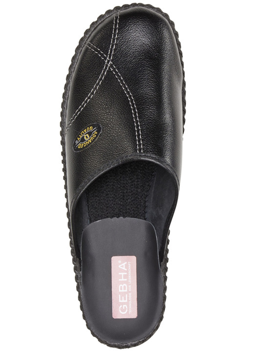 Hausschuhe - Klassische Herren-Pantoletten, mit anatomisch geformtem Fußbett, in Größe 039 bis 046, in Farbe BORDEAUX Ansicht 5