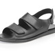 Sandalen & Pantoletten - Sandale mit drei verstellbaren Klettspangen – Farbe SCHWARZ – Ansicht 1 Sandalen & Pantoletten - Sandale mit drei verstellbaren Klettspangen, in Größe 040 bis 045, in Farbe SCHWARZ – Farbe SCHWARZ – Ansicht 1