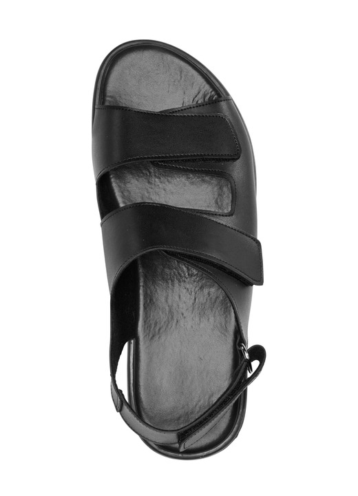 Sandalen & Pantoletten - Sandale mit drei verstellbaren Klettspangen Ansicht 2 Sandalen & Pantoletten - Sandale mit drei verstellbaren Klettspangen, in Größe 040 bis 045, in Farbe SCHWARZ Ansicht 2