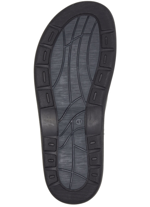 Sandalen & Pantoletten - GINO GALANTE, bequeme Herren-Pantoletten, Weite H, mit herausnehmbarem Fußbett, in Größe 040 bis 046, in Farbe DUNKELBLAU-MOKKA Ansicht 3