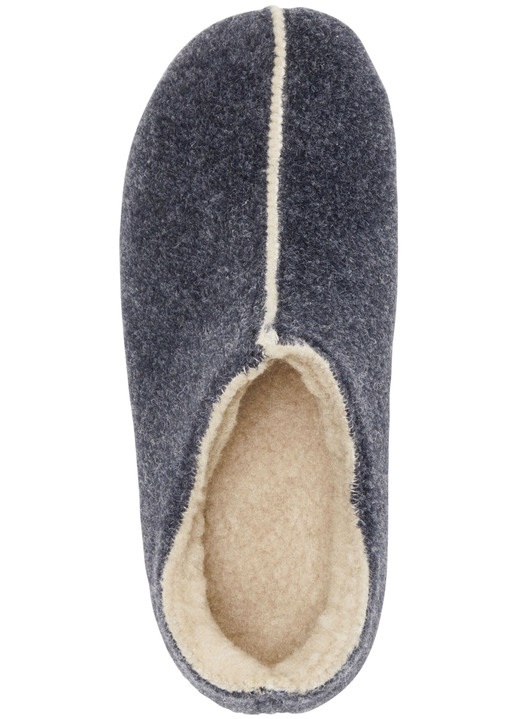 Hausschuhe - Laurina Filz-Hausschuh aus recyceltem Polyester, in Größe 036 bis 042, in Farbe MARINE Ansicht 2