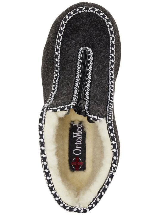 Hausschuhe - Warme Damen-Hausschuhe, Weite H, mit Reißverschluss Ansicht 5 Hausschuhe - Warme Damen-Hausschuhe, Weite H, mit Reißverschluss, in Größe 037 bis 042, in Farbe BORDEAUX Ansicht 5