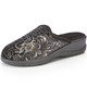 Hausschuhe - Pantoffel mit floralem Muster, in Größe 036 bis 041, in Farbe SCHWARZ – Farbe SCHWARZ – Ansicht 1