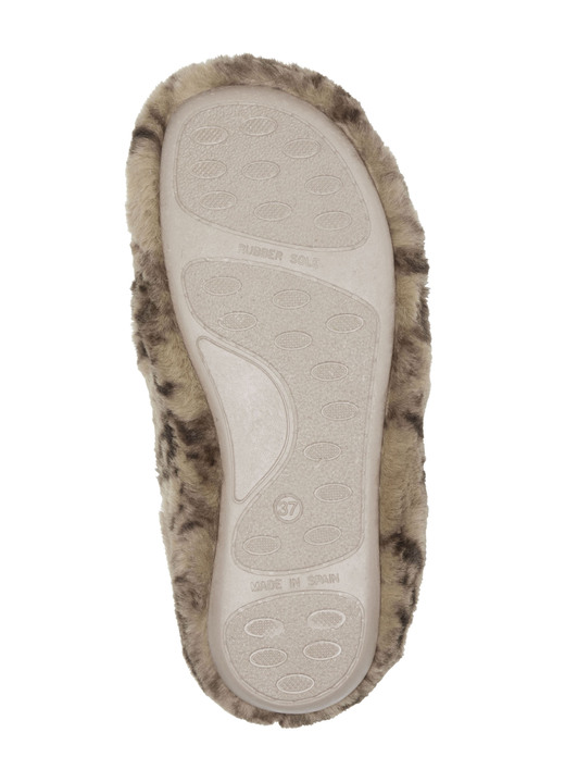 Hausschuhe - Laurina Pantoffel aus sehr kuscheligem Plüschmaterial, in Größe 036 bis 042, in Farbe BRAUN Ansicht 3