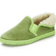 Hausschuhe - Laurina, warme Damen-Hausschuhe, mit Gummizug, in Größe 036 bis 042, in Farbe BORDEAUX – Farbe GRÜN – Ansicht 1