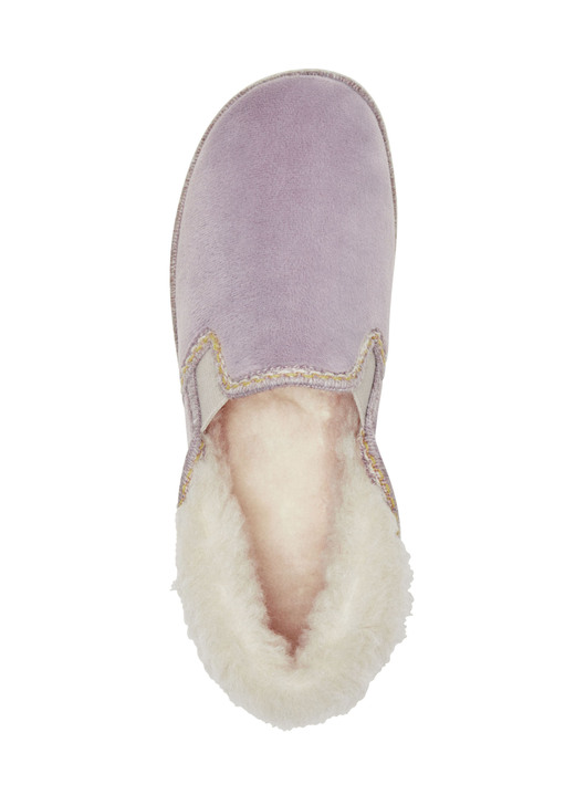 Hausschuhe - Laurina, warme Damen-Hausschuhe, mit Gummizug, in Größe 036 bis 042, in Farbe BORDEAUX Ansicht 11