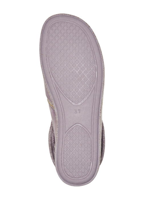 Hausschuhe - Laurina, warme Damen-Hausschuhe, mit Gummizug, in Größe 036 bis 042, in Farbe BORDEAUX Ansicht 12