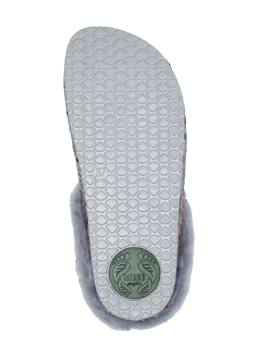 Hausschuhe - Mubb Wollfilz-Pantoffel mit bunter Blüten-Stickerei Ansicht 6 Hausschuhe - Mubb Wollfilz-Pantoffel mit bunter Blüten-Stickerei, in Größe 036 bis 042, in Farbe MARINE-ECRU Ansicht 6