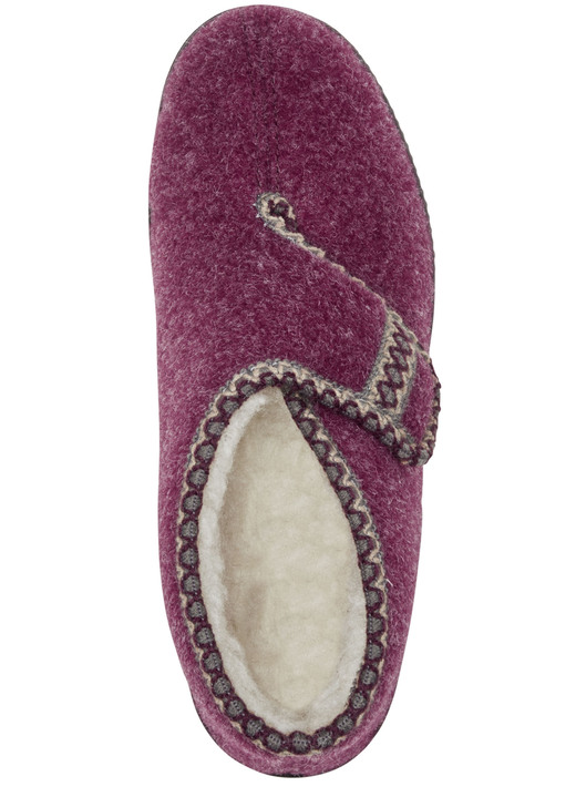 Hausschuhe - Warme Damen-Hausschuhe, Weite H, mit Klettverschluss Ansicht 2 Hausschuhe - Warme Damen-Hausschuhe, Weite H, mit Klettverschluss, in Größe 036 bis 042, in Farbe BORDEAUX Ansicht 2