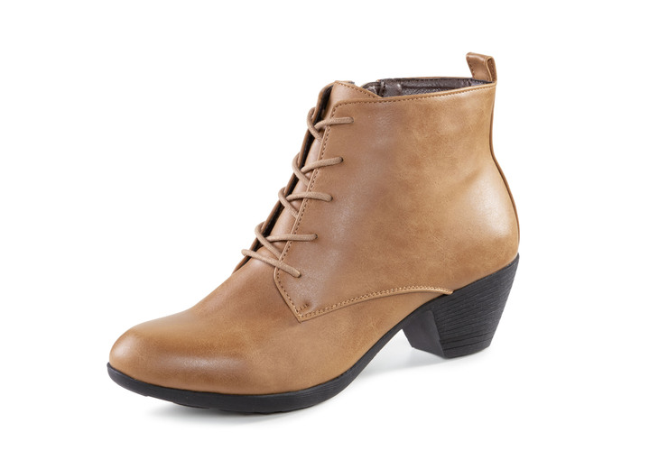 - Andrea Conti Schnür-Stiefelette aus Synthetik, in Größe 036 bis 042, in Farbe COGNAC Ansicht 1