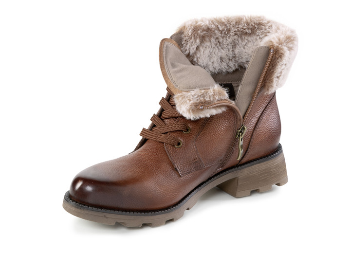Stiefel & Stiefeletten - ELENA EDEN, gefütterte Damen-Stiefeletten, Winterschuhe, Weite G, mit herausnehmbarem Fußbett, in Größe 3 1/2 bis 8, in Farbe SCHWARZ-GRAU Ansicht 6