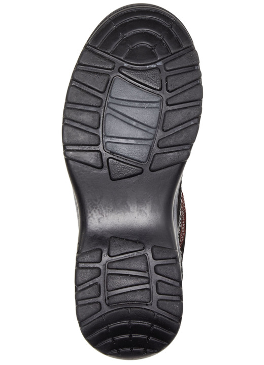 - ELENA EDEN Schnürschuh aus teilweise geprägtem Nubukleder, in Größe 036 bis 042, in Farbe SCHWARZ-BURGUND Ansicht 3