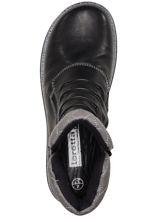 Stiefel & Stiefeletten - ELENA EDEN Bootie mit pfiffiger Ziersteppung, in Größe 036 bis 042, in Farbe SCHWARZ-GRAU Ansicht 2