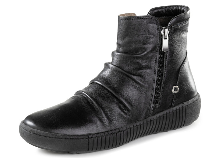 Stiefel & Stiefeletten - Gemini Bootie mit flotter Raffung, in Größe 036 bis 042, in Farbe SCHWARZ Ansicht 1