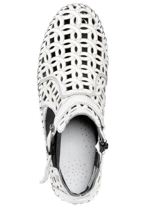 Stiefel & Stiefeletten - Gemini, sommerliche Damen-Boots, Weite G, mit herausnehmbarem Fußbett Ansicht 3 Stiefel & Stiefeletten - Gemini, sommerliche Damen-Boots, Weite G, mit herausnehmbarem Fußbett, in Größe 035 bis 042, in Farbe WEISS-SCHWARZ Ansicht 3