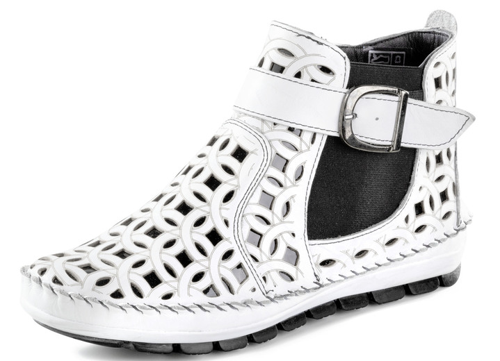 Stiefel & Stiefeletten - Gemini, sommerliche Damen-Boots, Weite G, mit herausnehmbarem Fußbett, in Größe 035 bis 042, in Farbe SCHWARZ-RUBINROT Ansicht 5