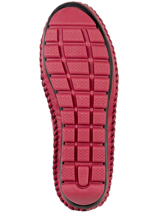 Slipper & Schnürschuhe - Gemini, bequeme Damen-Slipper, Weite G, mit herausnehmbarem Fußbett Ansicht 3 Slipper & Schnürschuhe - Gemini, bequeme Damen-Slipper, Weite G, mit herausnehmbarem Fußbett, in Größe 035 bis 042, in Farbe SCHWARZ-ROT Ansicht 3
