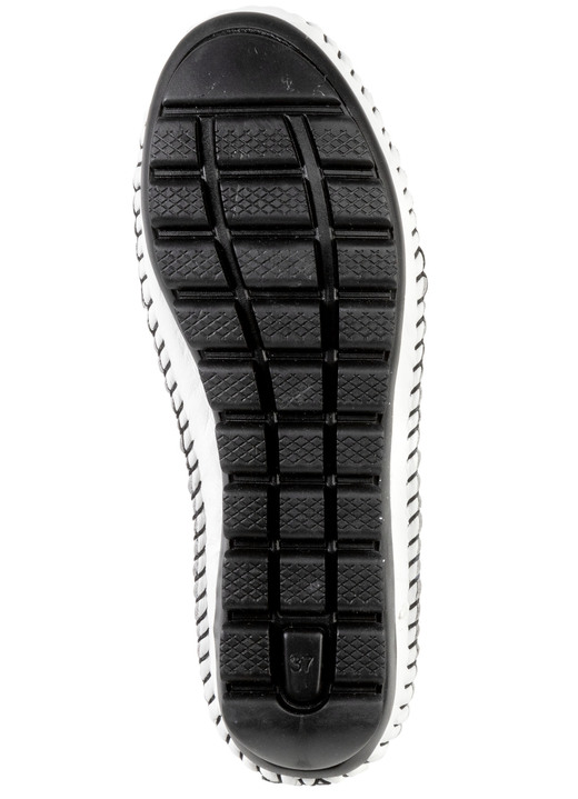 Slipper & Schnürschuhe - Gemini, bequeme Damen-Slipper, Weite G, mit herausnehmbarem Fußbett Ansicht 6 Slipper & Schnürschuhe - Gemini, bequeme Damen-Slipper, Weite G, mit herausnehmbarem Fußbett, in Größe 035 bis 042, in Farbe SCHWARZ-ROT Ansicht 6