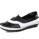 Slipper & Schnürschuhe - Gemini, bequeme Damen-Slipper, Weite G, mit herausnehmbarem Fußbett – Farbe SCHWARZ-WEISS – Ansicht 1 Slipper & Schnürschuhe - Gemini, bequeme Damen-Slipper, Weite G, mit herausnehmbarem Fußbett, in Größe 035 bis 042, in Farbe SCHWARZ-ROT – Farbe SCHWARZ-WEISS – Ansicht 1