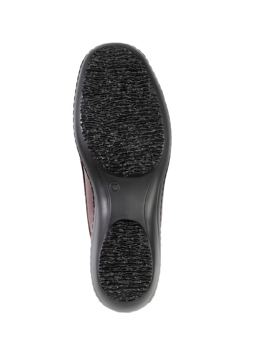 - ELENA EDEN Slipper aus teilweise krokogeprägtem, schattiertem Nappaleder, in Größe 036 bis 043, in Farbe BURGUND Ansicht 3