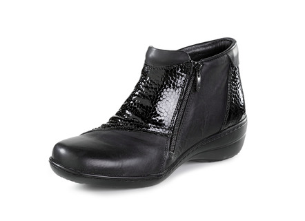 ELENA EDEN Bootie aus teilweise reptilgeprägtem Nappaleder