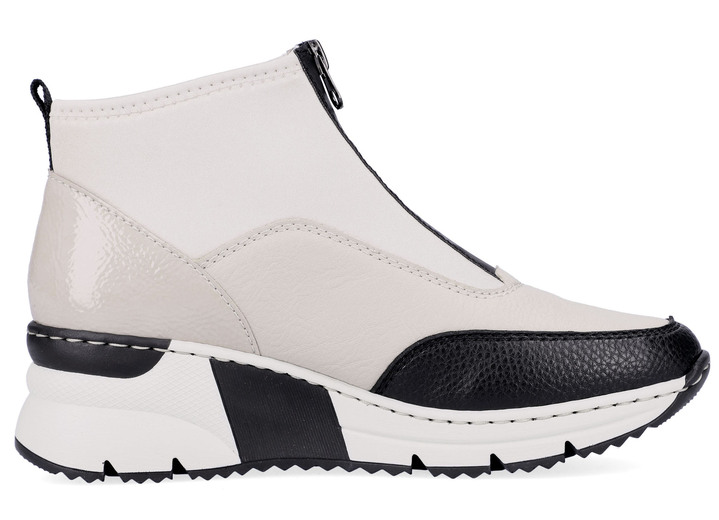 Stiefel & Stiefeletten - Rieker, stylische Damen-Boots, Weite G, mit Reißverschluss, in Größe 036 bis 042, in Farbe ECRU-SCHWARZ Ansicht 5
