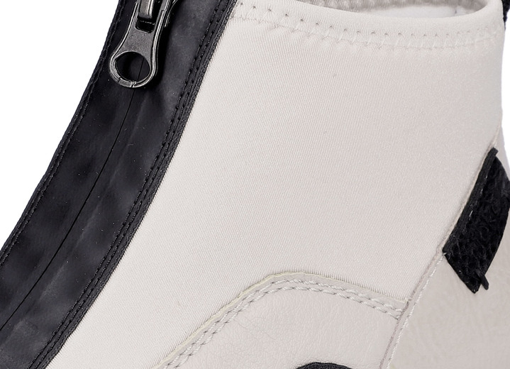 Stiefel & Stiefeletten - Rieker, stylische Damen-Boots, Weite G, mit Reißverschluss Ansicht 8 Stiefel & Stiefeletten - Rieker, stylische Damen-Boots, Weite G, mit Reißverschluss, in Größe 036 bis 042, in Farbe ECRU-SCHWARZ Ansicht 8