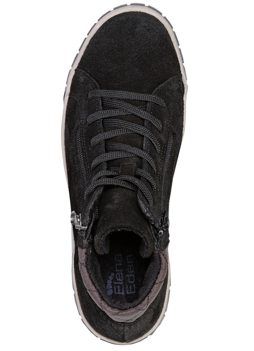 - ELENA EDEN Schnür-Bootie mit zwei Seitenreißverschlüssen, in Größe 036 bis 042, in Farbe SCHWARZ Ansicht 2