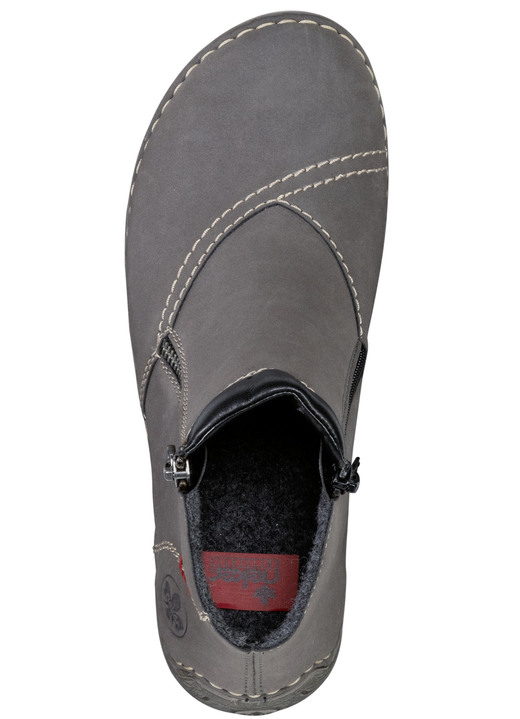 Stiefel & Stiefeletten - Rieker Bootie aus schattiertem Synthetikmaterial Ansicht 2 Stiefel & Stiefeletten - Rieker Bootie aus schattiertem Synthetikmaterial, in Größe 036 bis 042, in Farbe GRAU-SCHWARZ Ansicht 2