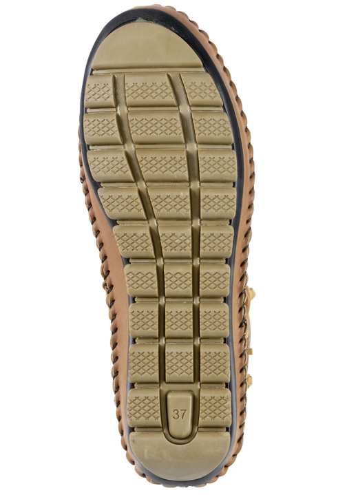 Stiefel & Stiefeletten - Gemini Mokassin-Stiefelette mit Knitter-Struktur, in Größe 036 bis 042, in Farbe JEANS Ansicht 6