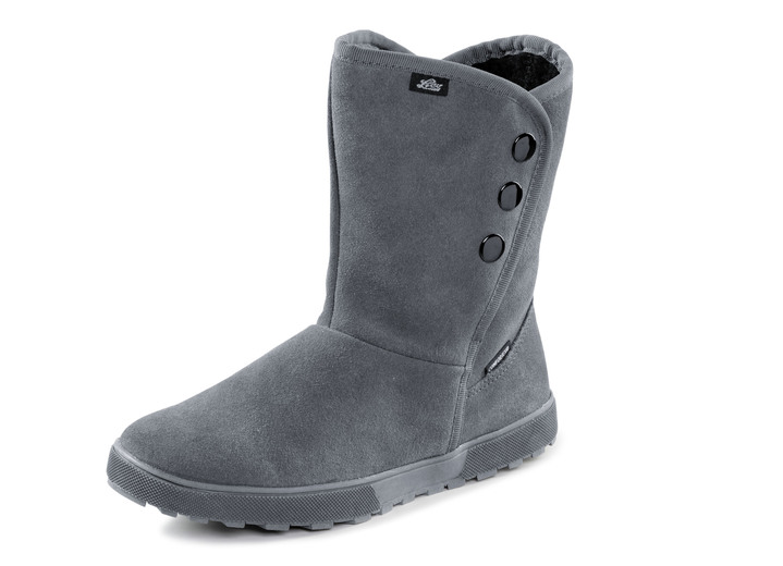 - Stiefelette aus Veloursleder, in Größe 036 bis 042, in Farbe GRAU Ansicht 1