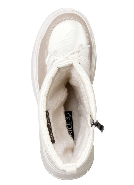 Stiefel & Stiefeletten - Caprice Stiefel mit schimmerndem Textilmaterial, in Größe 3 1/2 bis 8, in Farbe PERLWEISS-TAUPE Ansicht 2