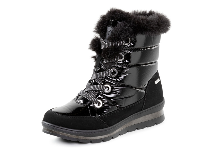 Stiefel & Stiefeletten - ELENA EDEN, gefütterte Damen-Boots, Winterschuhe, Weite G, mit herausnehmbarem Fußbett Ansicht 6 Stiefel & Stiefeletten - ELENA EDEN, gefütterte Damen-Boots, Winterschuhe, Weite G, mit herausnehmbarem Fußbett, in Größe 3 1/2 bis 8, in Farbe PERLWEISS-GRAU Ansicht 6