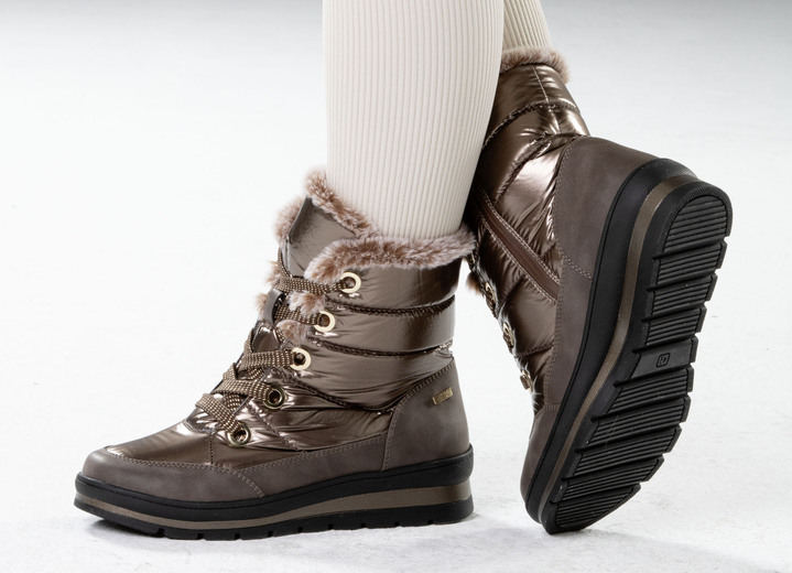 Stiefel & Stiefeletten - ELENA EDEN, gefütterte Damen-Boots, Winterschuhe, Weite G, mit herausnehmbarem Fußbett Ansicht 14 Stiefel & Stiefeletten - ELENA EDEN, gefütterte Damen-Boots, Winterschuhe, Weite G, mit herausnehmbarem Fußbett, in Größe 3 1/2 bis 8, in Farbe PERLWEISS-GRAU Ansicht 14