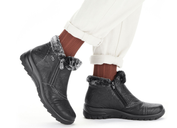 Stiefel & Stiefeletten - Rieker, gefütterte Damen-Boots, Winterschuhe, mit Reißverschluss, in Größe 036 bis 042, in Farbe SCHWARZ Ansicht 7