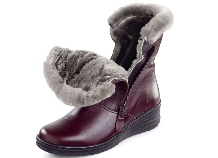 Stiefel & Stiefeletten - ELENA EDEN, gefütterte Damen-Stiefeletten, Winterschuhe, Weite H, mit Lammfell  Ansicht 6 Stiefel & Stiefeletten - ELENA EDEN, gefütterte Damen-Stiefeletten, Winterschuhe, Weite H, mit Lammfell , in Größe 036 bis 041, in Farbe BEIGE Ansicht 6