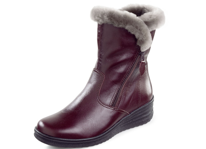 Stiefel & Stiefeletten - ELENA EDEN, gefütterte Damen-Stiefeletten, Winterschuhe, Weite H, mit Lammfell  Ansicht 5 Stiefel & Stiefeletten - ELENA EDEN, gefütterte Damen-Stiefeletten, Winterschuhe, Weite H, mit Lammfell , in Größe 036 bis 041, in Farbe BEIGE Ansicht 5